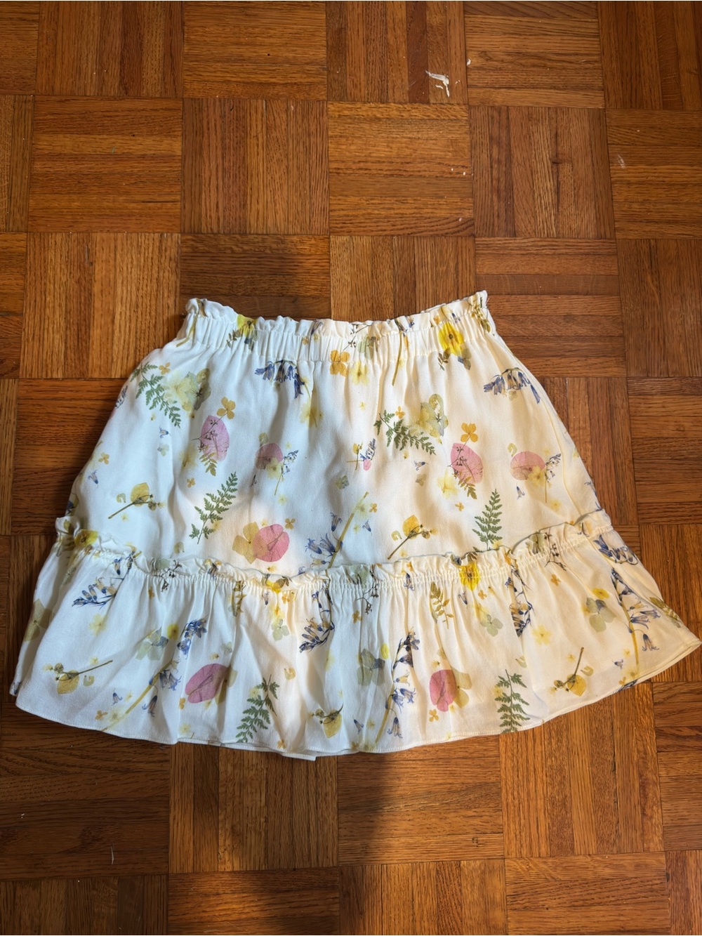 Sunday Best White Floral Tiered Skirt